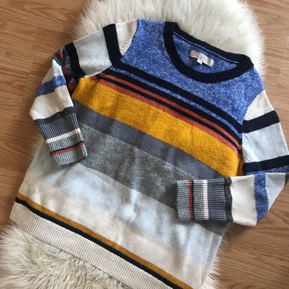 LOFT Sweaters - Ann Taylor loft striped crew neck sweater